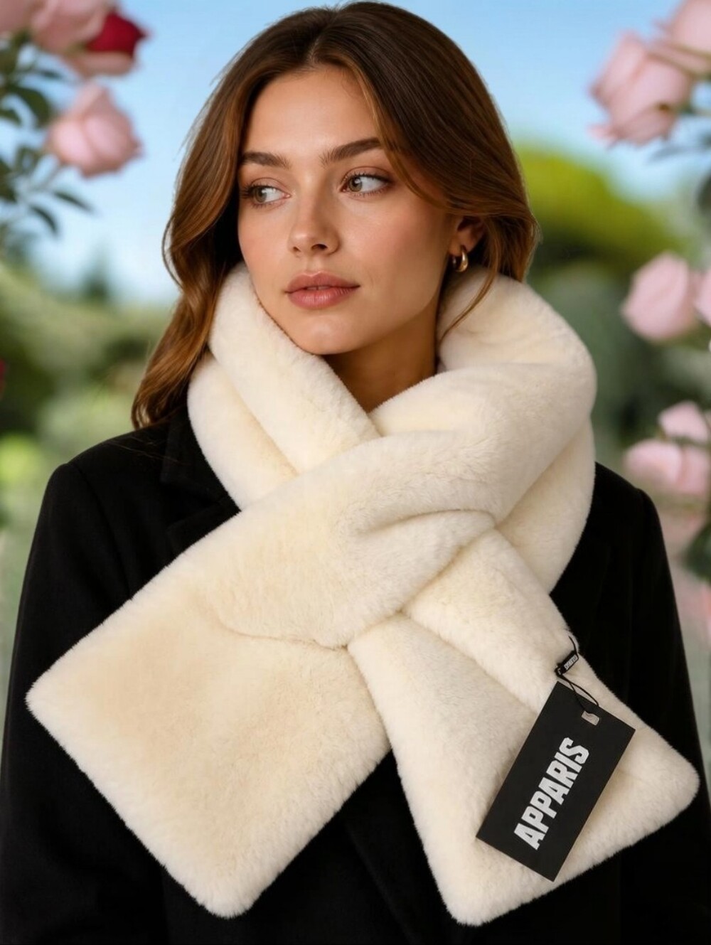 New Apparis soft bauclette faux plush neck scarf - feel like a star!!!